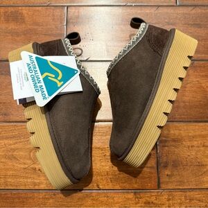 Sheepskins Downunder Platform Tasman Tazz Chocolate Women’s Size 6